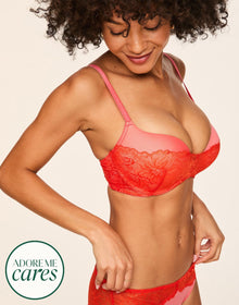 Adore Me Cyla in color Cherry Tomato and shape plunge