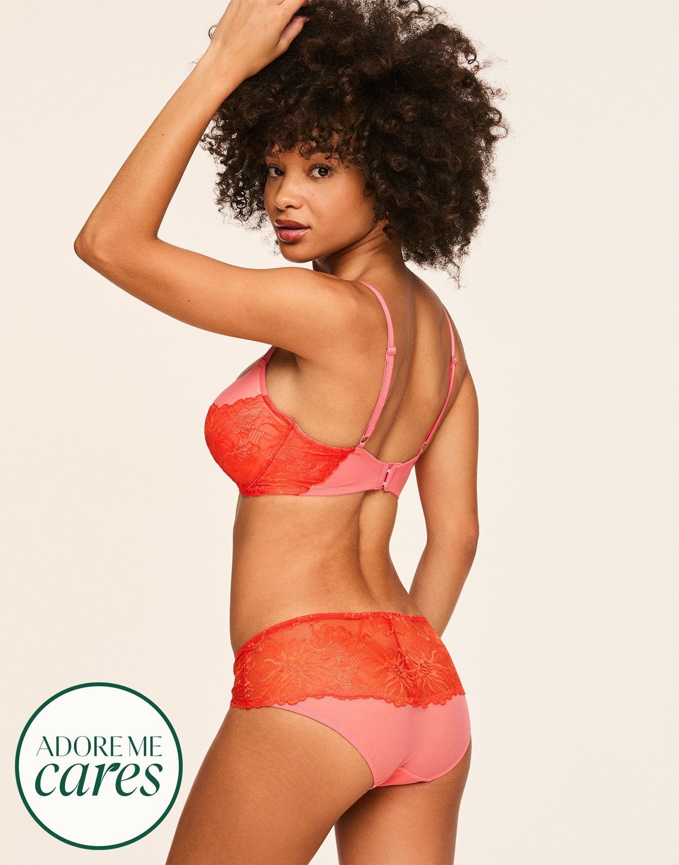Adore Me Cyla in color Cherry Tomato and shape plunge