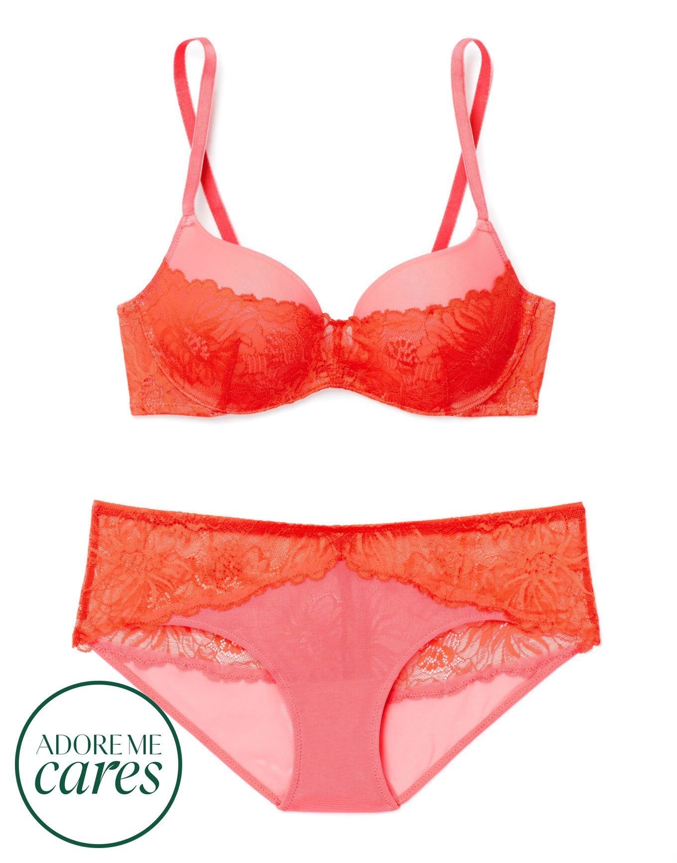 Adore Me Cyla in color Cherry Tomato and shape plunge