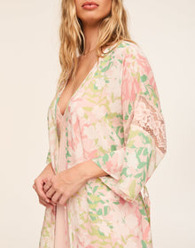 Adore Me Desirae Robe in color Blooming Botanical C06 and shape robe