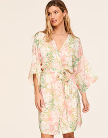 Adore Me Desirae Robe in color Blooming Botanical C06 and shape robe