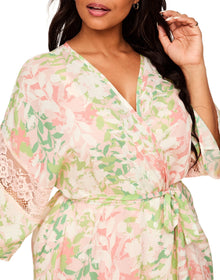 Adore Me Desirae Robe in color Blooming Botanical C06 and shape robe