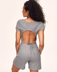 Adore Me Lilliana T-Shirt & Shorts Set in color Alloy and shape pj