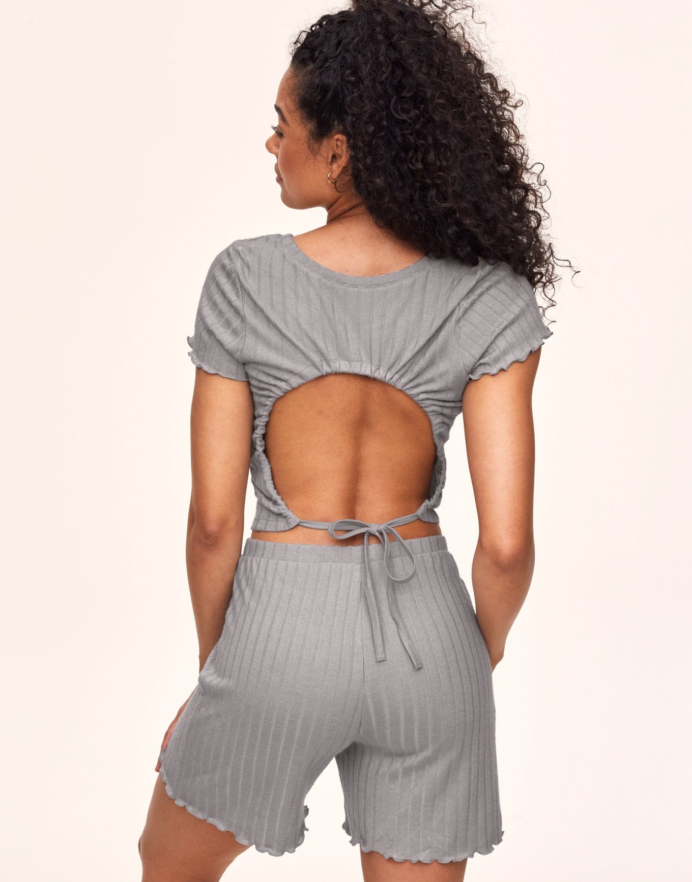 Adore Me Lilliana T-Shirt & Shorts Set in color Alloy and shape pj
