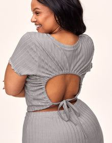 Adore Me Lilliana T-Shirt & Shorts Set in color Alloy and shape pj