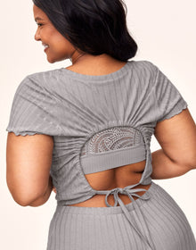 Adore Me Lilliana T-Shirt & Shorts Set in color Alloy and shape pj