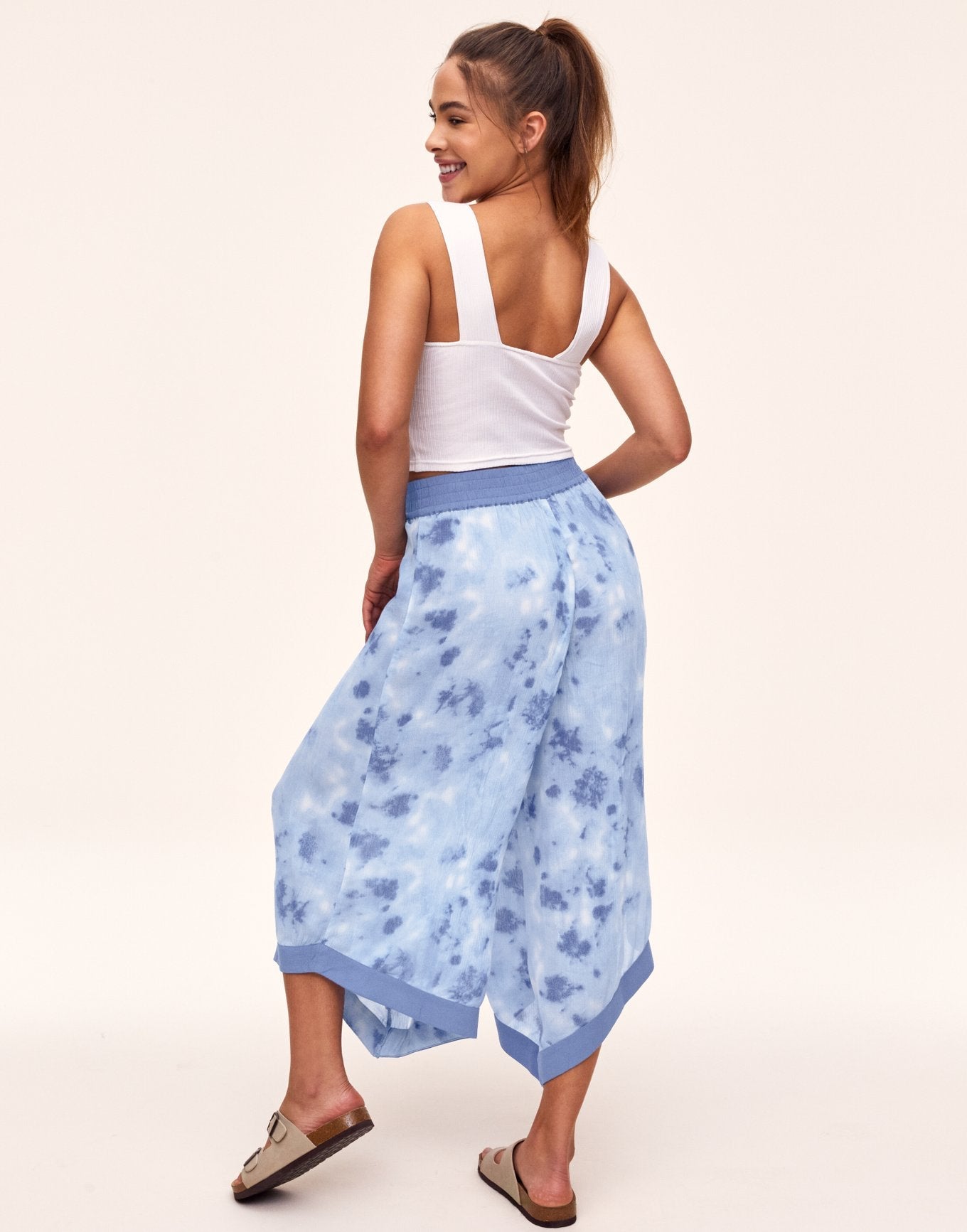 Adore Me Evi Tank & Pants Set in color Clouded Tie-Dye C01 and shape pj