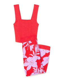 Adore Me Evi Tank & Pants Set in color Bold Botanicals C01 and shape pj