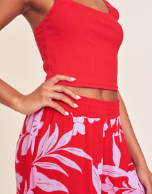 Adore Me Evi Tank & Pants Set in color Bold Botanicals C01 and shape pj