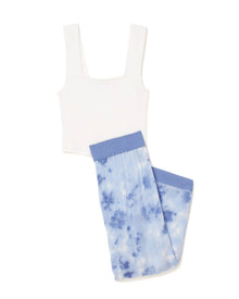 Adore Me Evi Tank & Pants Set in color Clouded Tie-Dye C01 and shape pj