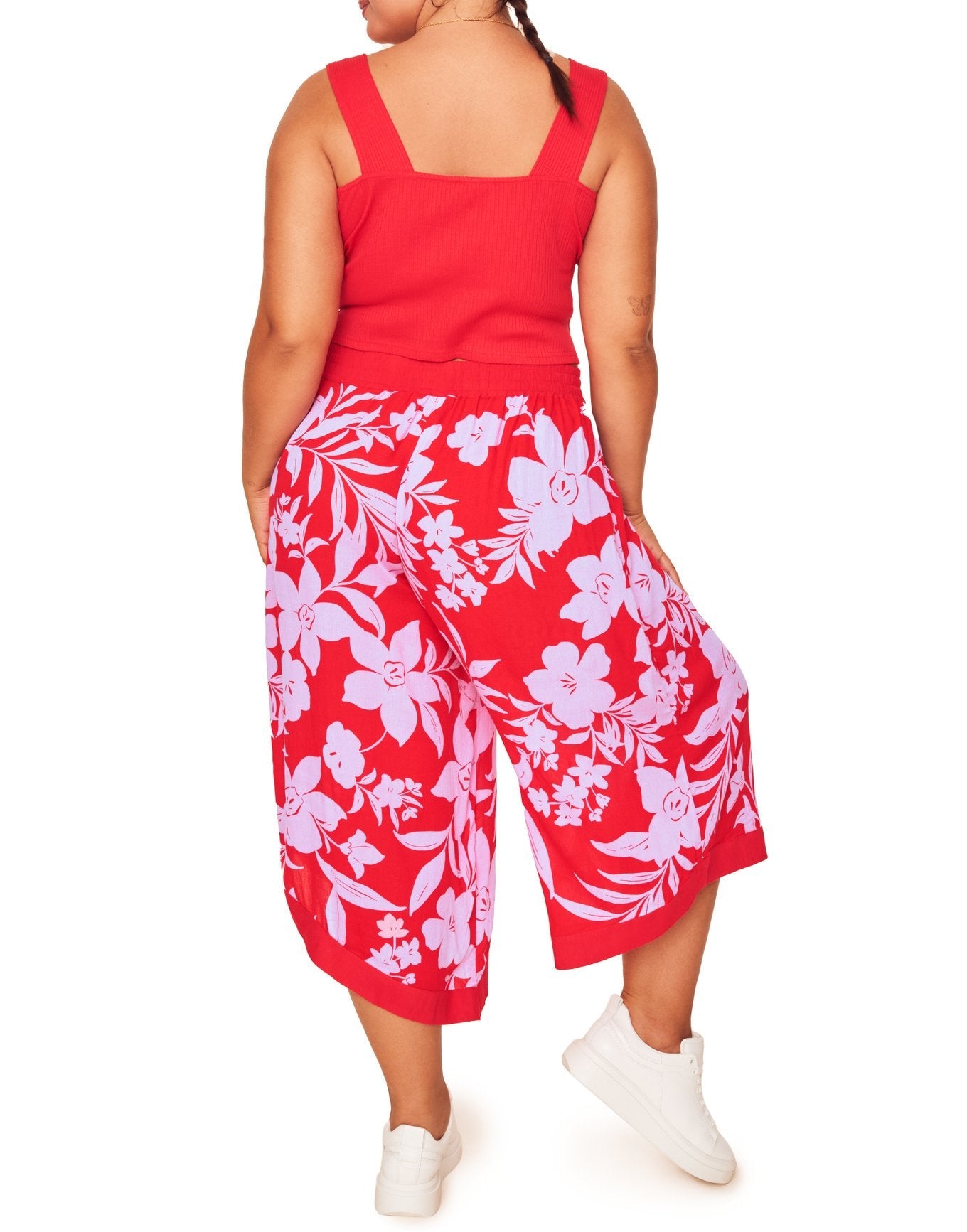 Adore Me Evi Tank & Pants Set in color Bold Botanicals C01 and shape pj