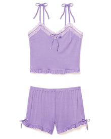 Adore Me Isabella Cami & Short Set in color Purple Rose and shape pj