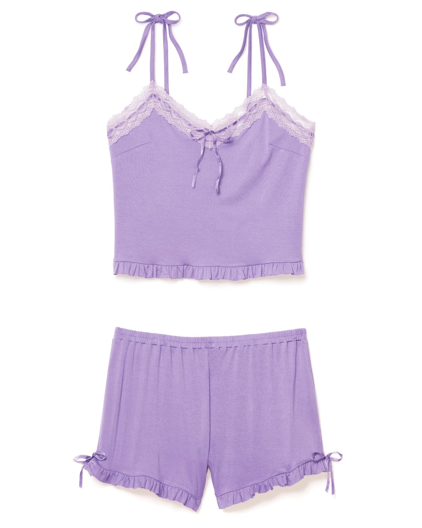 Adore Me Isabella Cami & Short Set in color Purple Rose and shape pj