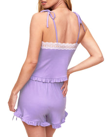 Adore Me Isabella Cami & Short Set in color Purple Rose and shape pj