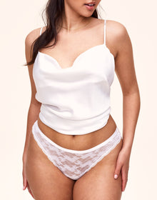 Adore Me Cori Thong in color Bright White and shape thong