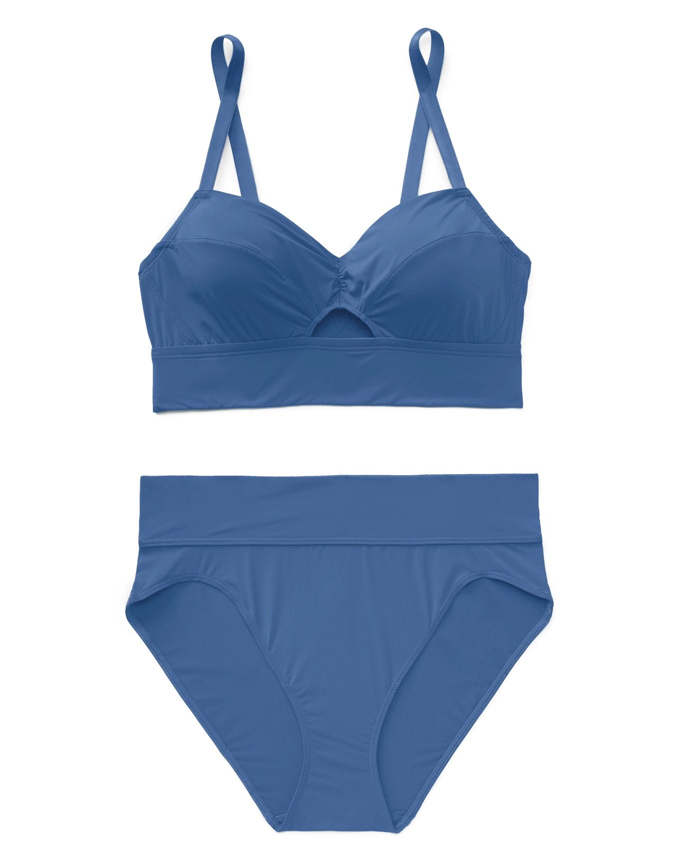 Adore Me Fatima Unlined Demi in color Bright Cobalt and shape demi