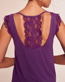 Adore Me Alaina Tank Top & Shorts Set in color Plum and shape pj