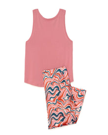 Adore Me Alania Tank & Pants Set in color Feelin Groovy C01 and shape pj