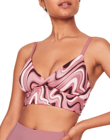 Adore Me Kali Low-Impact Sports Bra in color Feelin' Groovy C02 V2 and shape sports bra
