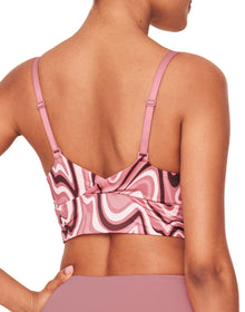 Adore Me Kali Low-Impact Sports Bra in color Feelin' Groovy C02 V2 and shape sports bra