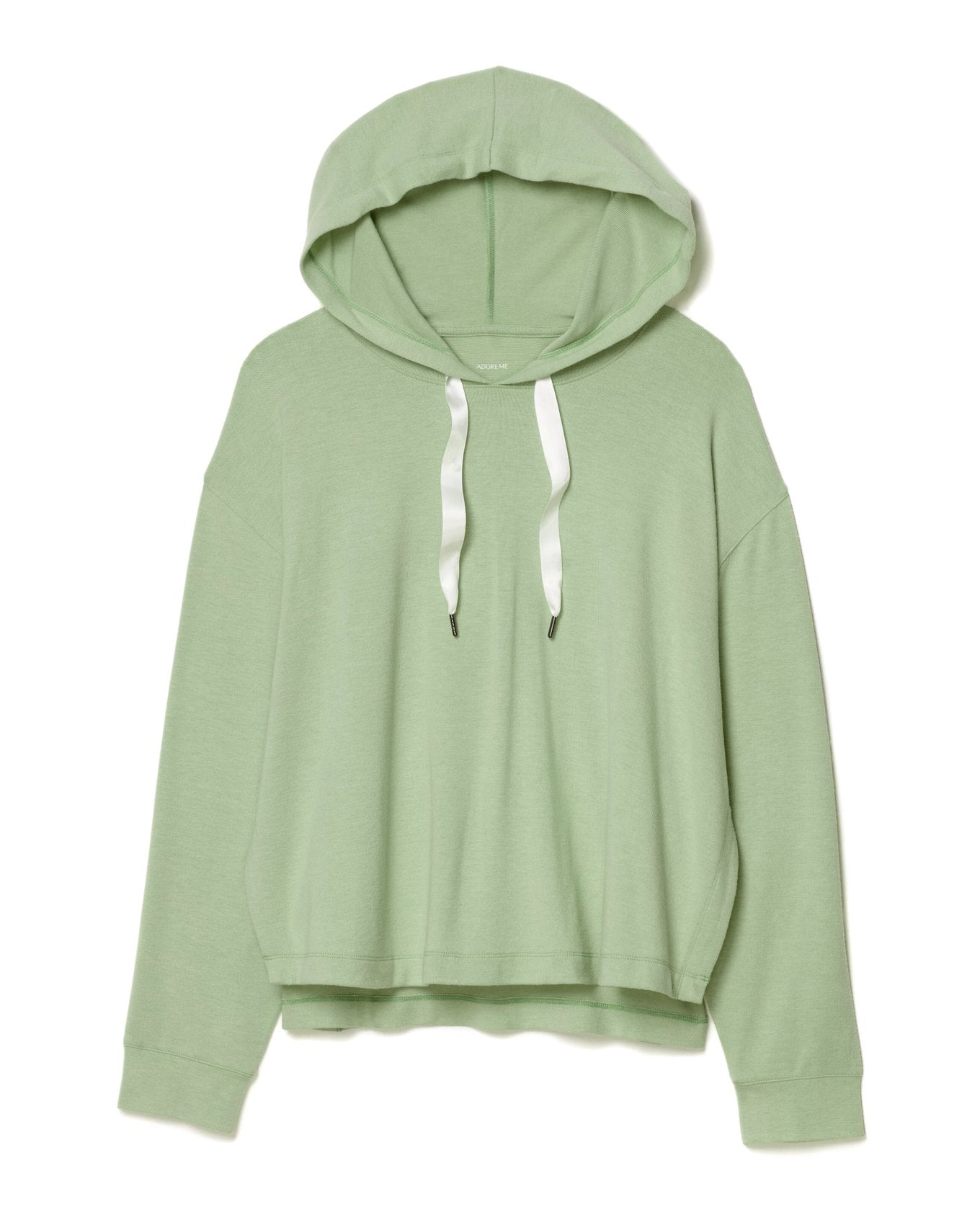 Adore Me Jilianne Cropped Hoodie in color Celadon Green and shape hoodie