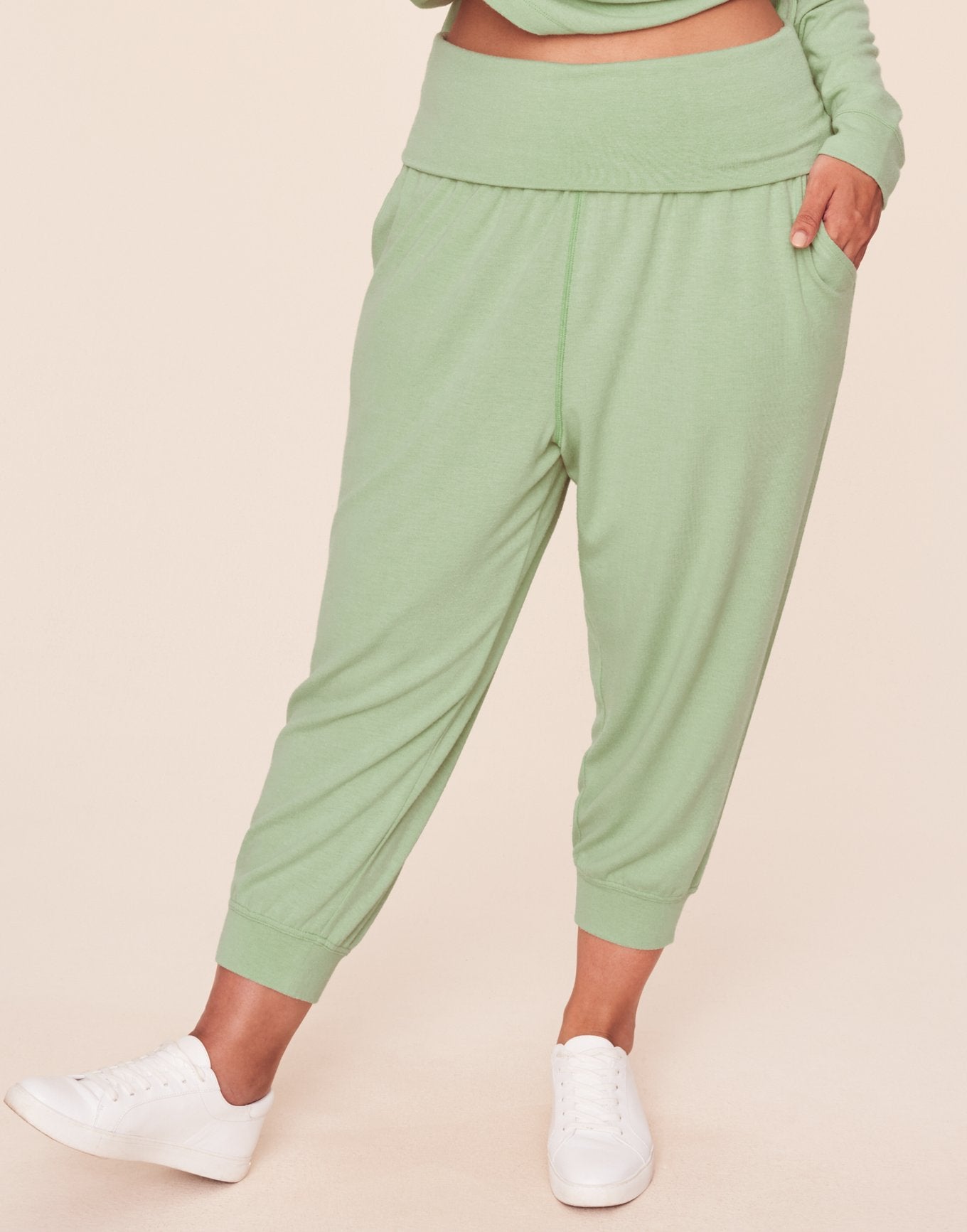 Adore Me Juni Lounge Jogger in color Celadon Green and shape jogger