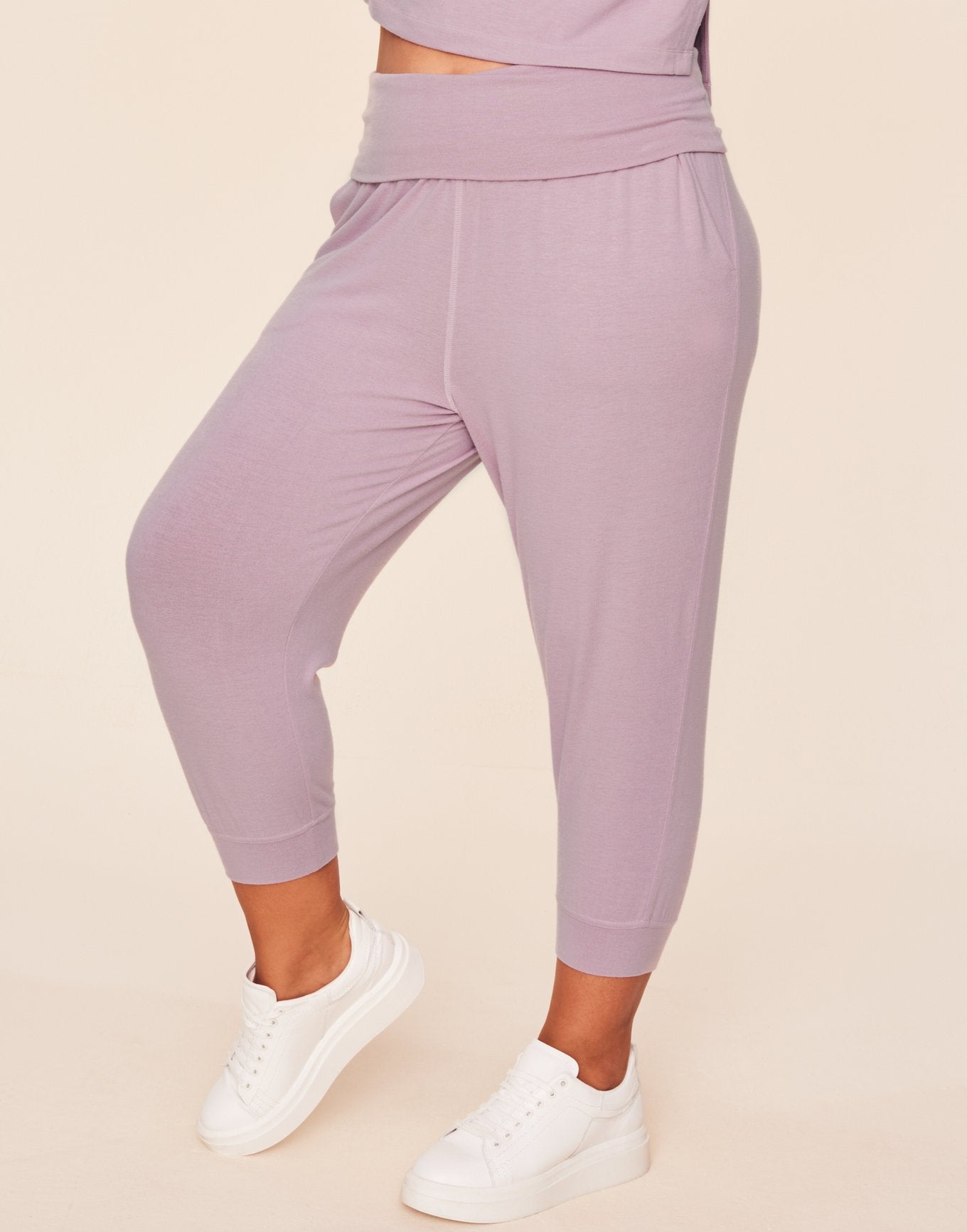 Adore Me Juni Lounge Jogger in color Dawn Pink and shape jogger