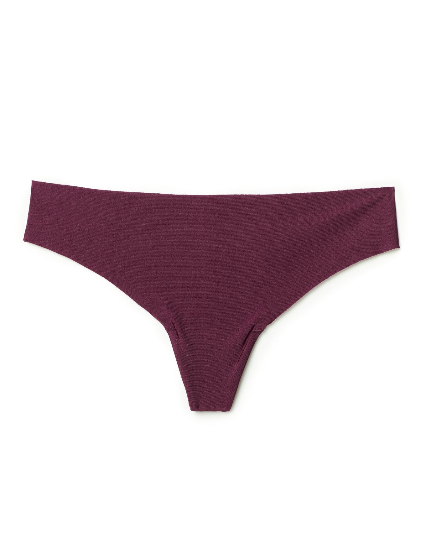 Adore Me Annie Thong in color Grape Wine and shape thong