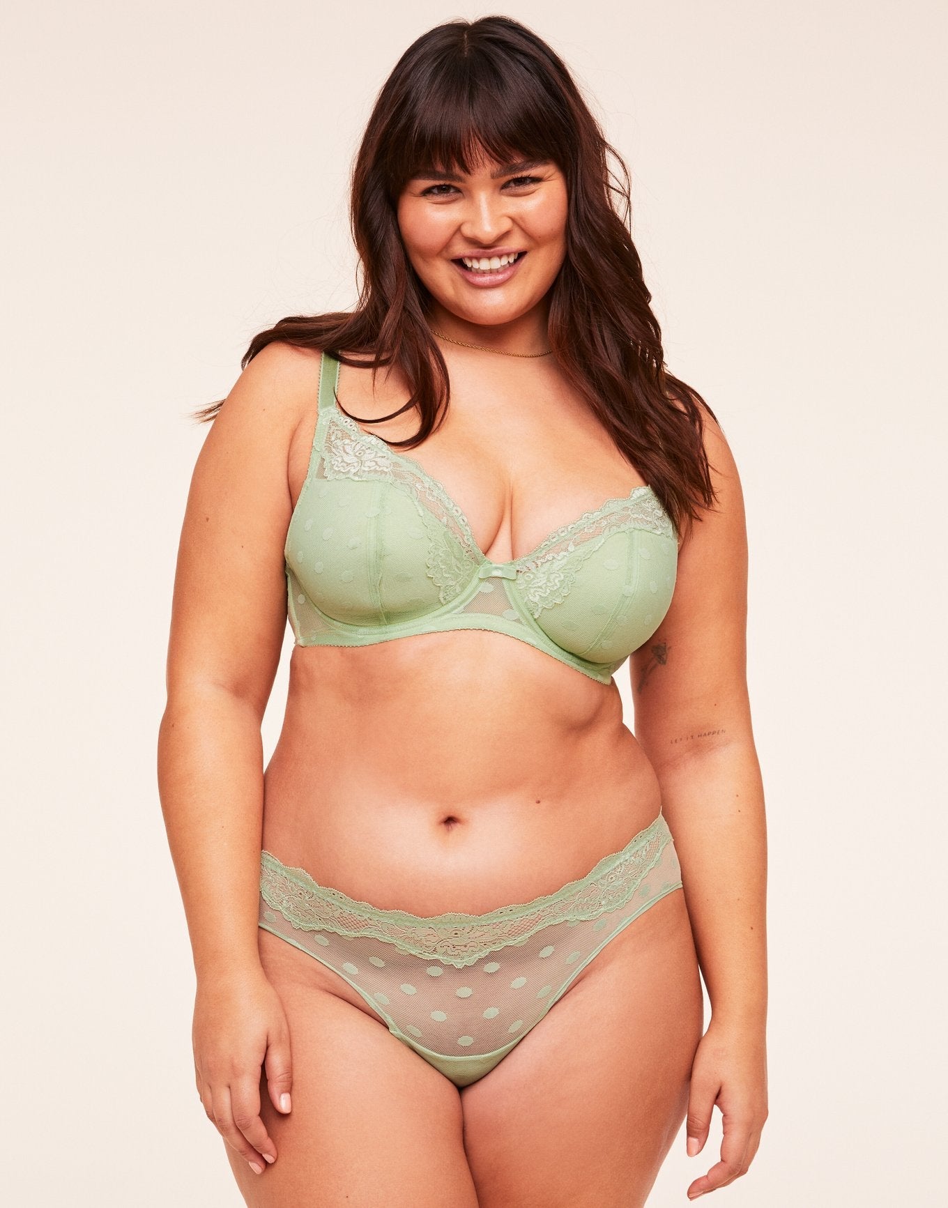 Adore Me Amalee in color Celadon Green and shape full coverage