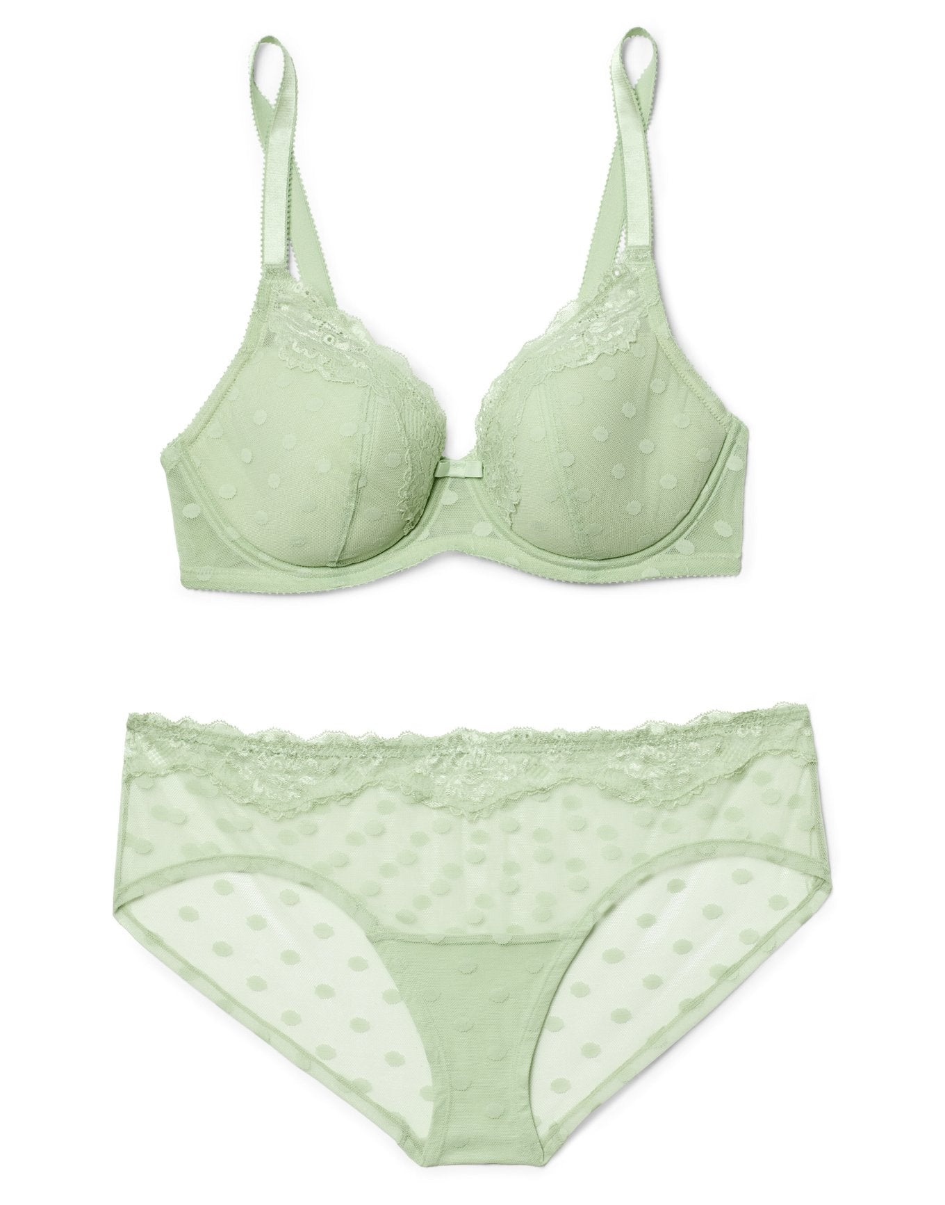 Adore Me Amalee in color Celadon Green and shape full coverage