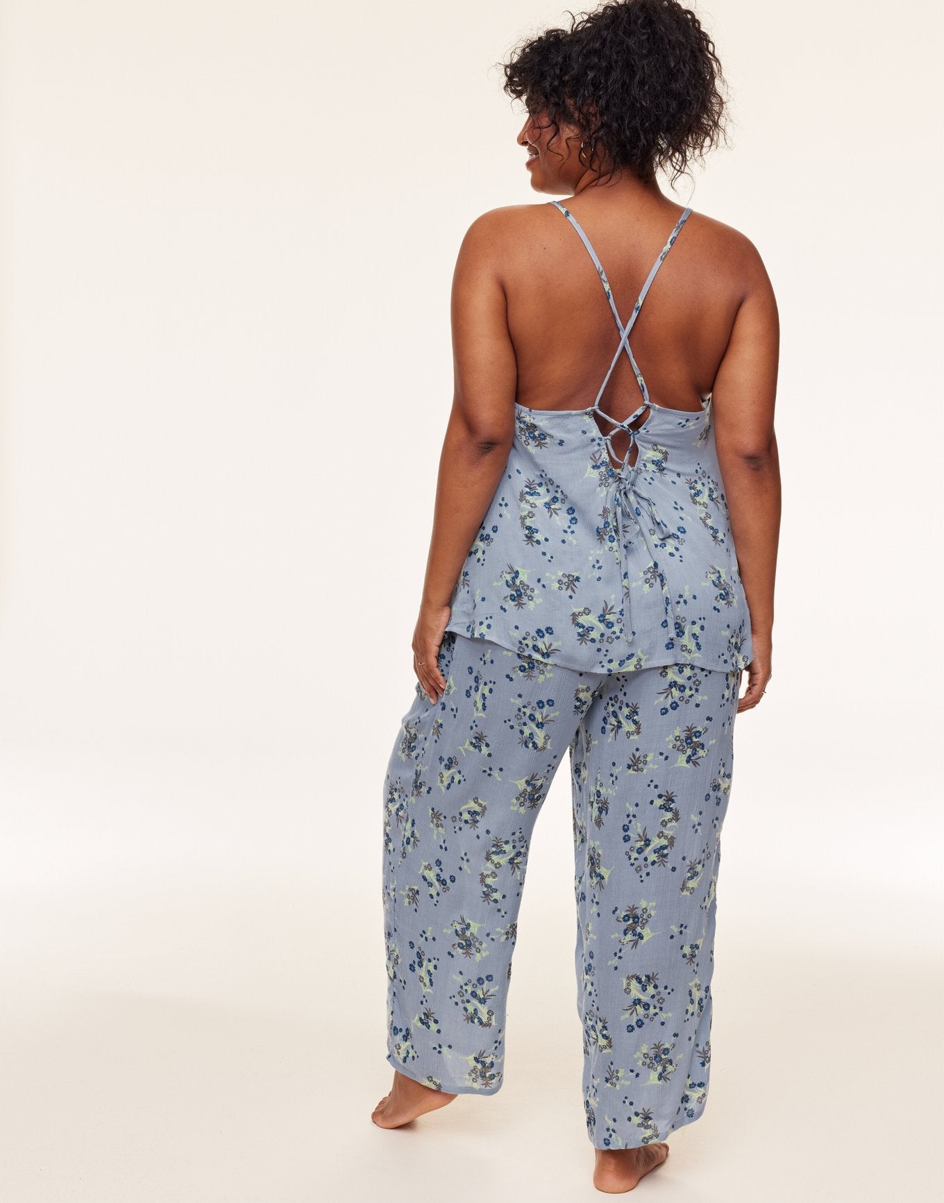 Adore Me Scout Cami and Pants Set in color Wistful Petals C03 V2 and shape pj