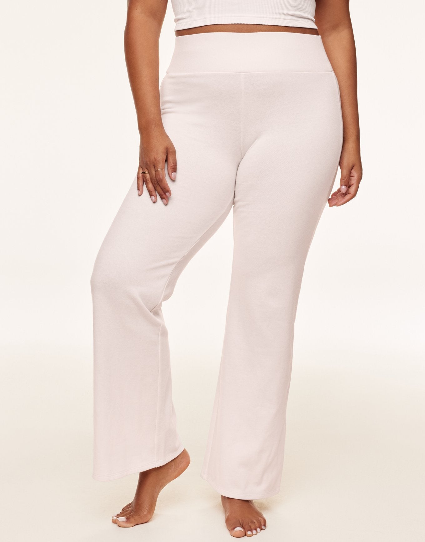 Adore Me Alia Loungewear in color Bridal Blush and shape legging