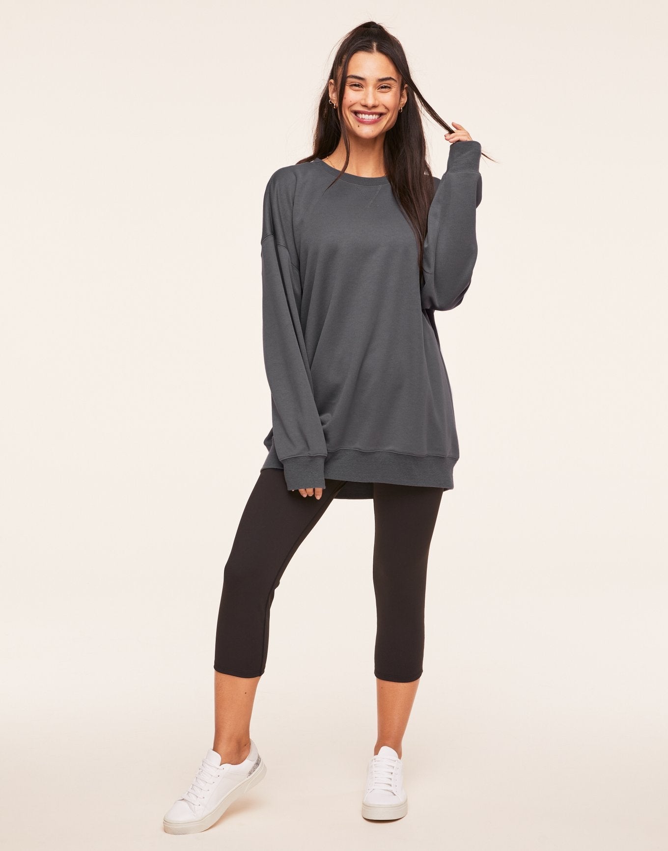 Adore Me Autumn Sweatshirt in color Lava Smoke and shape hoodie