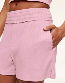 Adore Me Aislin Lounge Shorts in color Bleached Mauve and shape shorts
