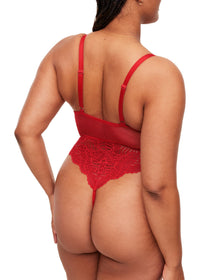 Adore Me Zora Bodysuit in color Molten Lava and shape bodysuit