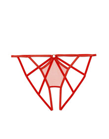Adore Me Arena Crotchless Bikini in color Molten Lava and shape crotchless