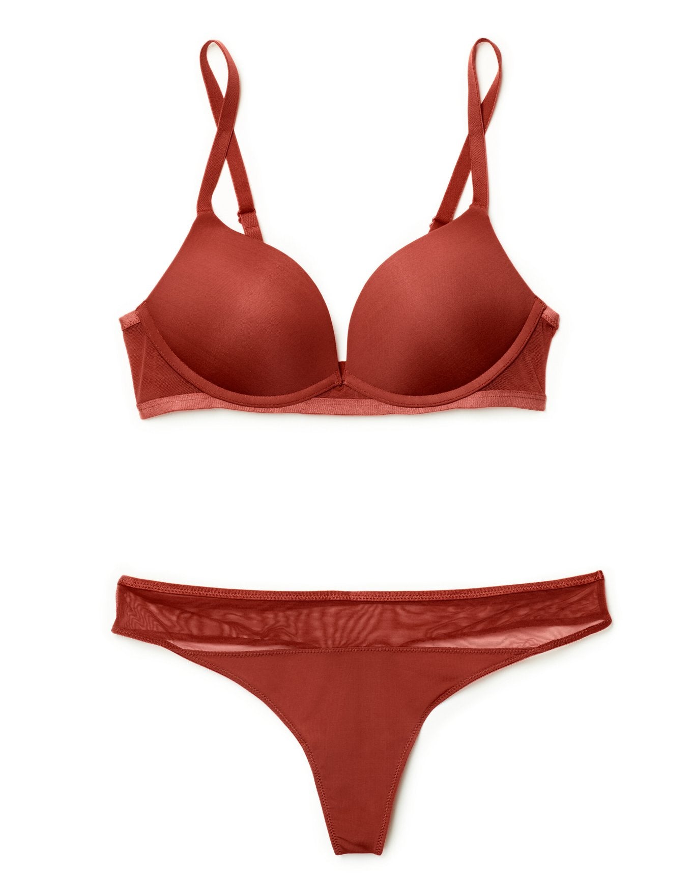 Adore Me Elora in color Ketchup and shape plunge