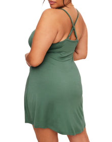 Adore Me Laylani Slip in color Dark Ivy and shape slip