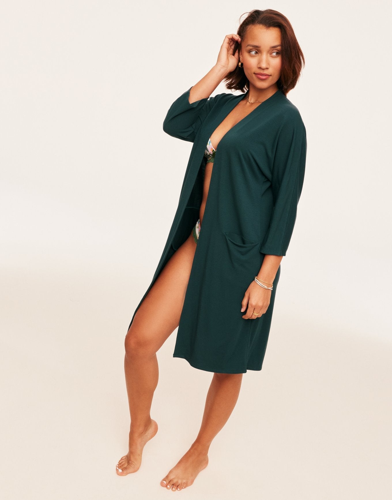 Adore Me Cassidy Robe in color Green Gables and shape robe
