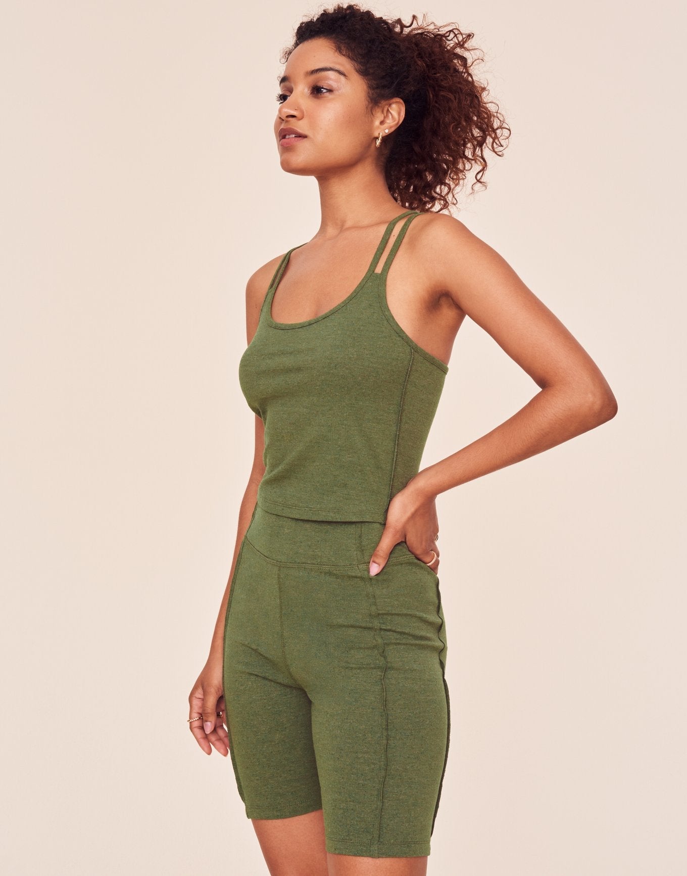 Adore Me Jocelynn Cotton Lounge Biker Shorts in color CYCLO 302 and shape short