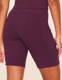 Adore Me Jocelynn Cotton Lounge Biker Shorts in color Cyclo 501 Purple and shape short