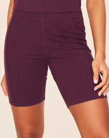 Adore Me Jocelynn Cotton Lounge Biker Shorts in color Cyclo 501 Purple and shape short
