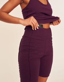 Adore Me Jocelynn Cotton Lounge Biker Shorts in color Cyclo 501 Purple and shape short