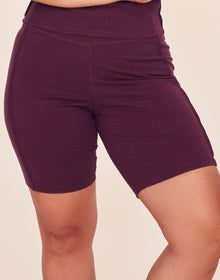 Adore Me Jocelynn Cotton Lounge Biker Shorts in color Cyclo 501 Purple and shape short