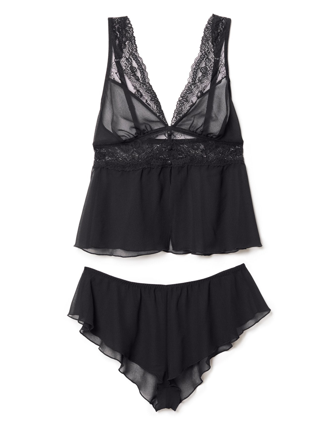 Adore Me Jocie Camisole & Shorts Set in color Jet Black and shape pj