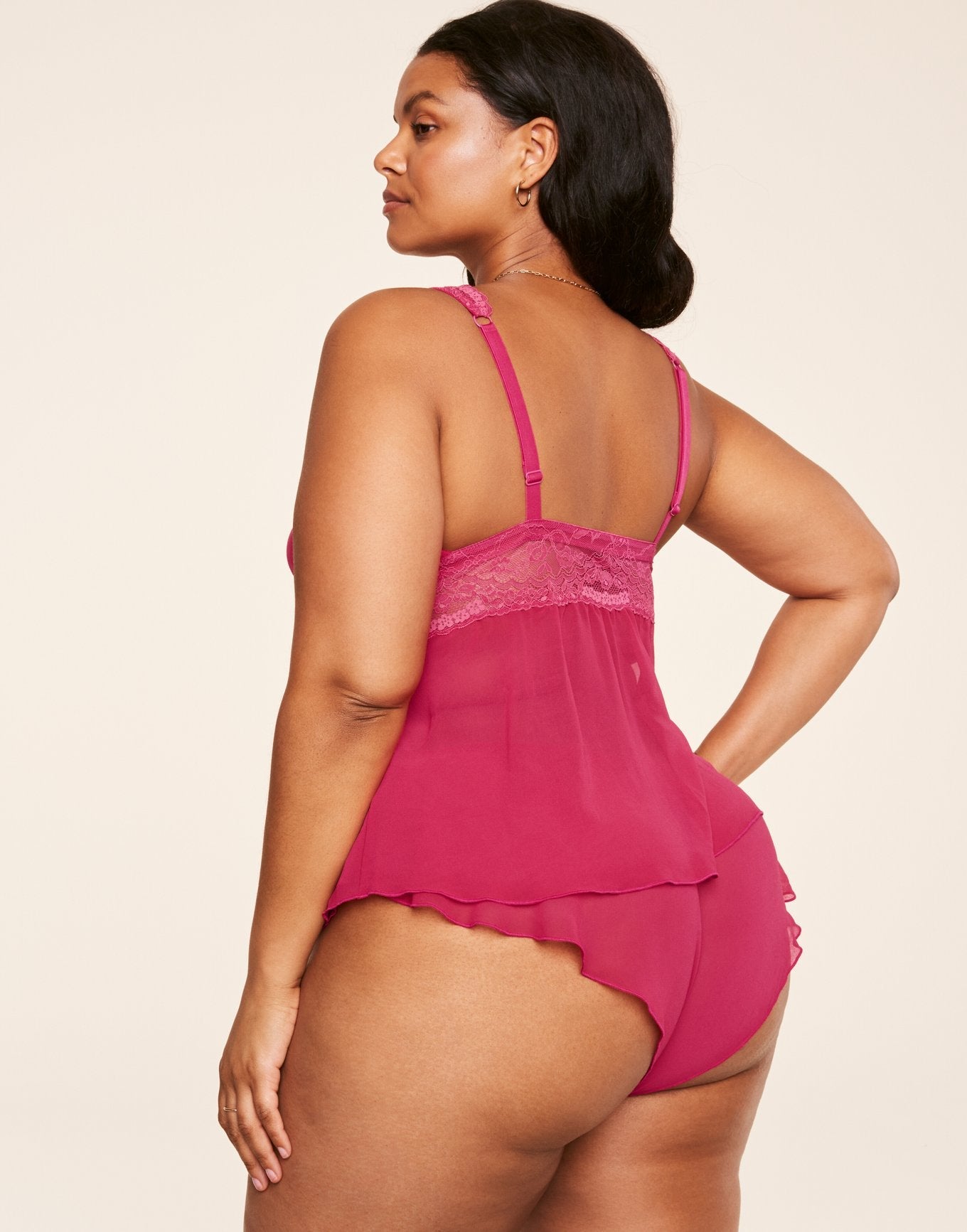 Adore Me Jocie Camisole & Shorts Set in color Virtual Pink and shape pj