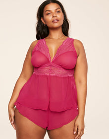 Adore Me Jocie Camisole & Shorts Set in color Virtual Pink and shape pj