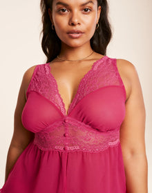 Adore Me Jocie Camisole & Shorts Set in color Virtual Pink and shape pj
