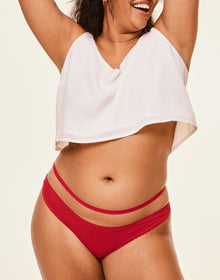Adore Me Briana Brazilian in color Barbados Cherry and shape brazilian