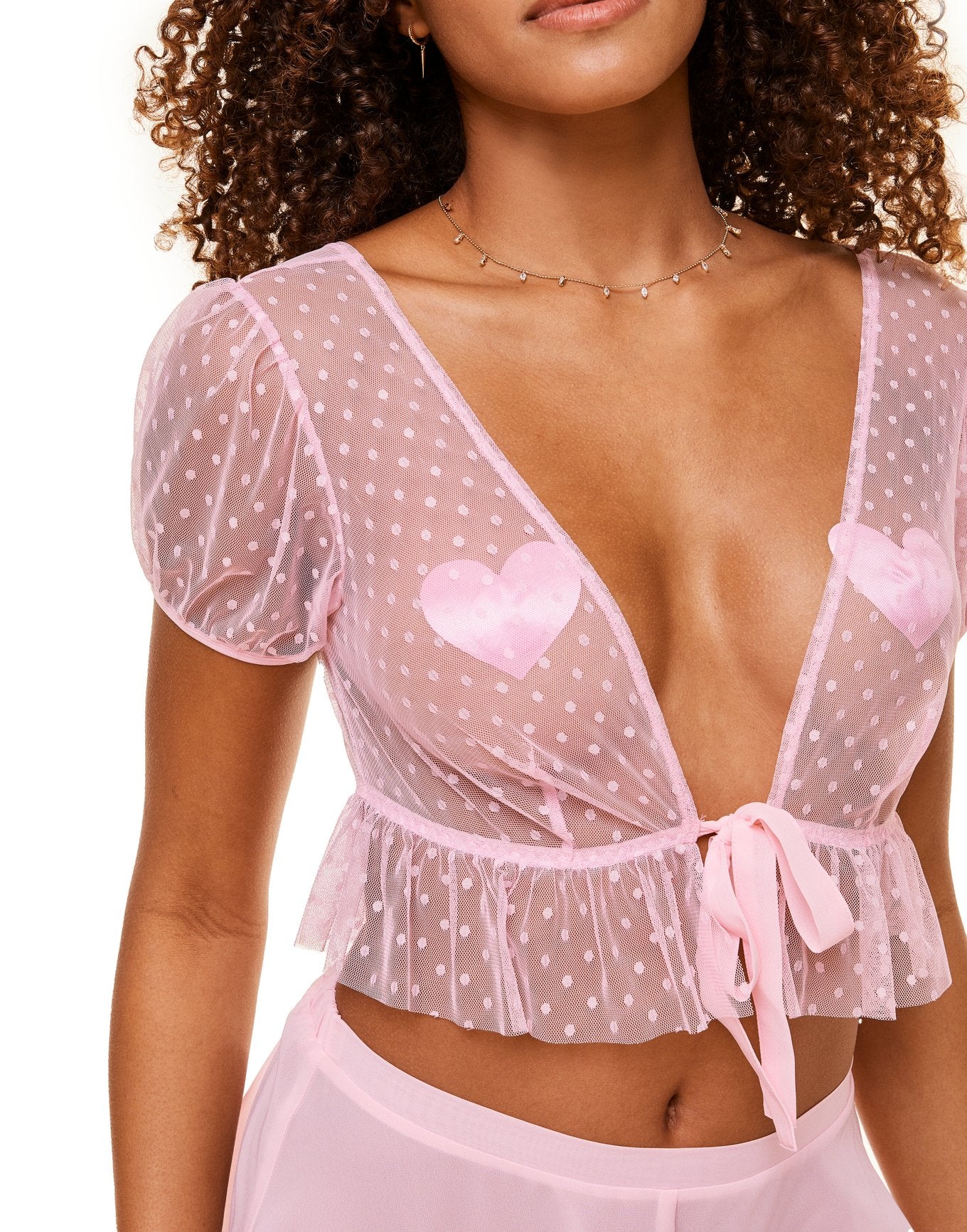 Adore Me Lindy Crop Top & Short Set in color Fairy Tale and shape pj